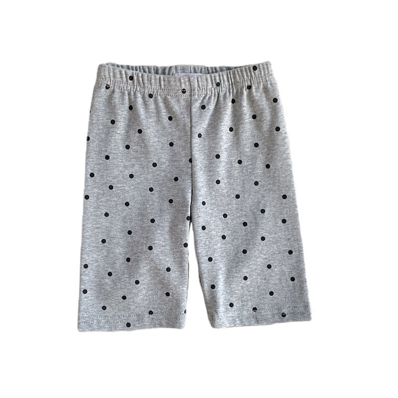 Pantalones cortos para niños, leggings de algodón con puntos para bebés y niñas