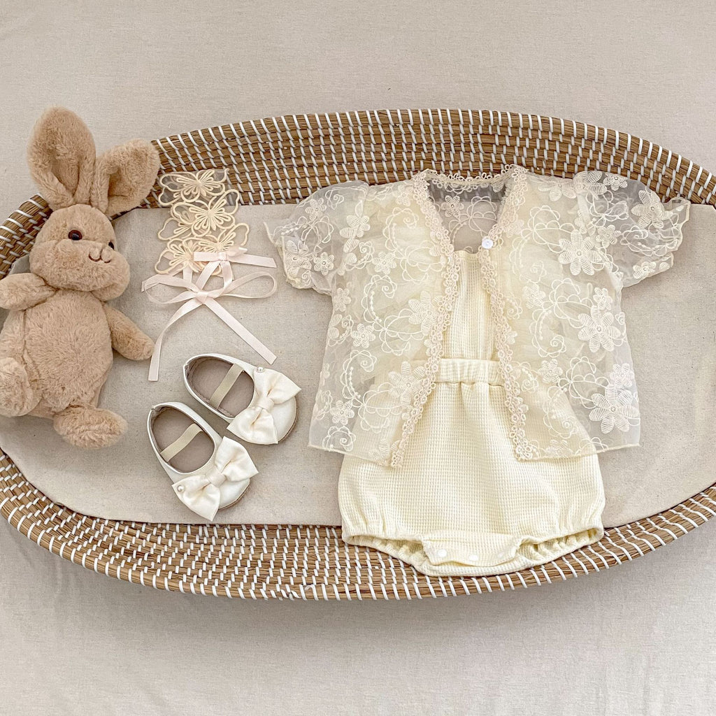Baby Bodysuit with Tulle Sleeves