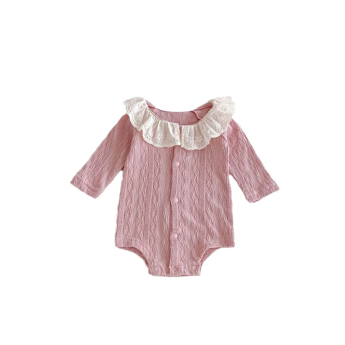 Baby Bodysuit with Lace Collar