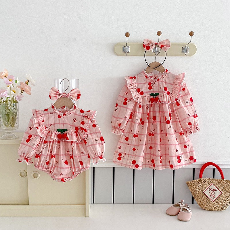 Baby Girl Sister Matching Clothes Newborn Toddler Infant Bodysuit