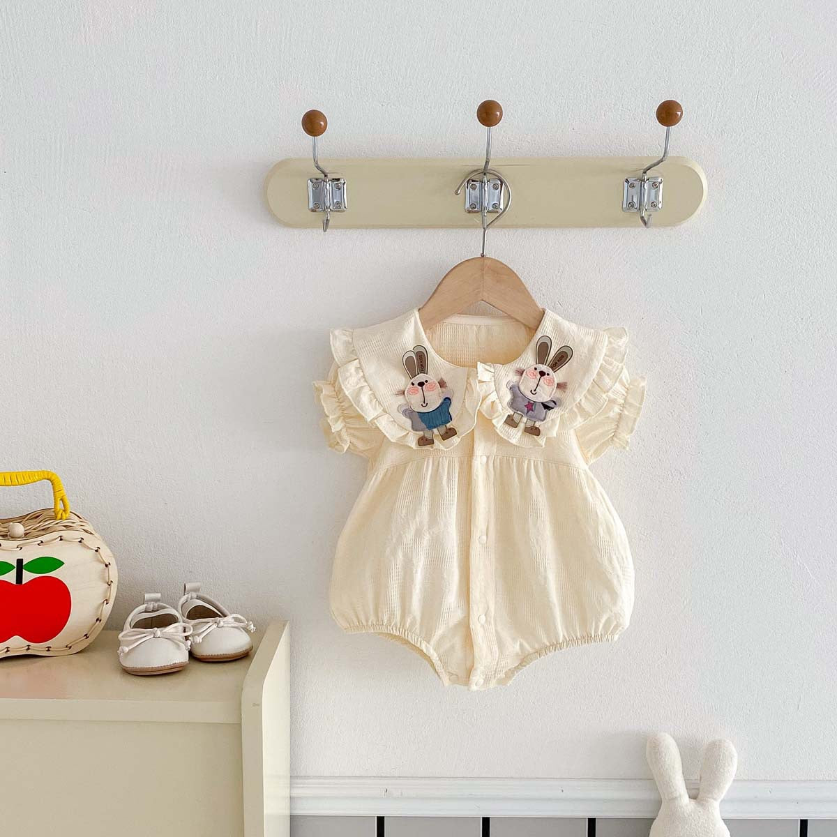 Cotton Rabbit Lace Romper