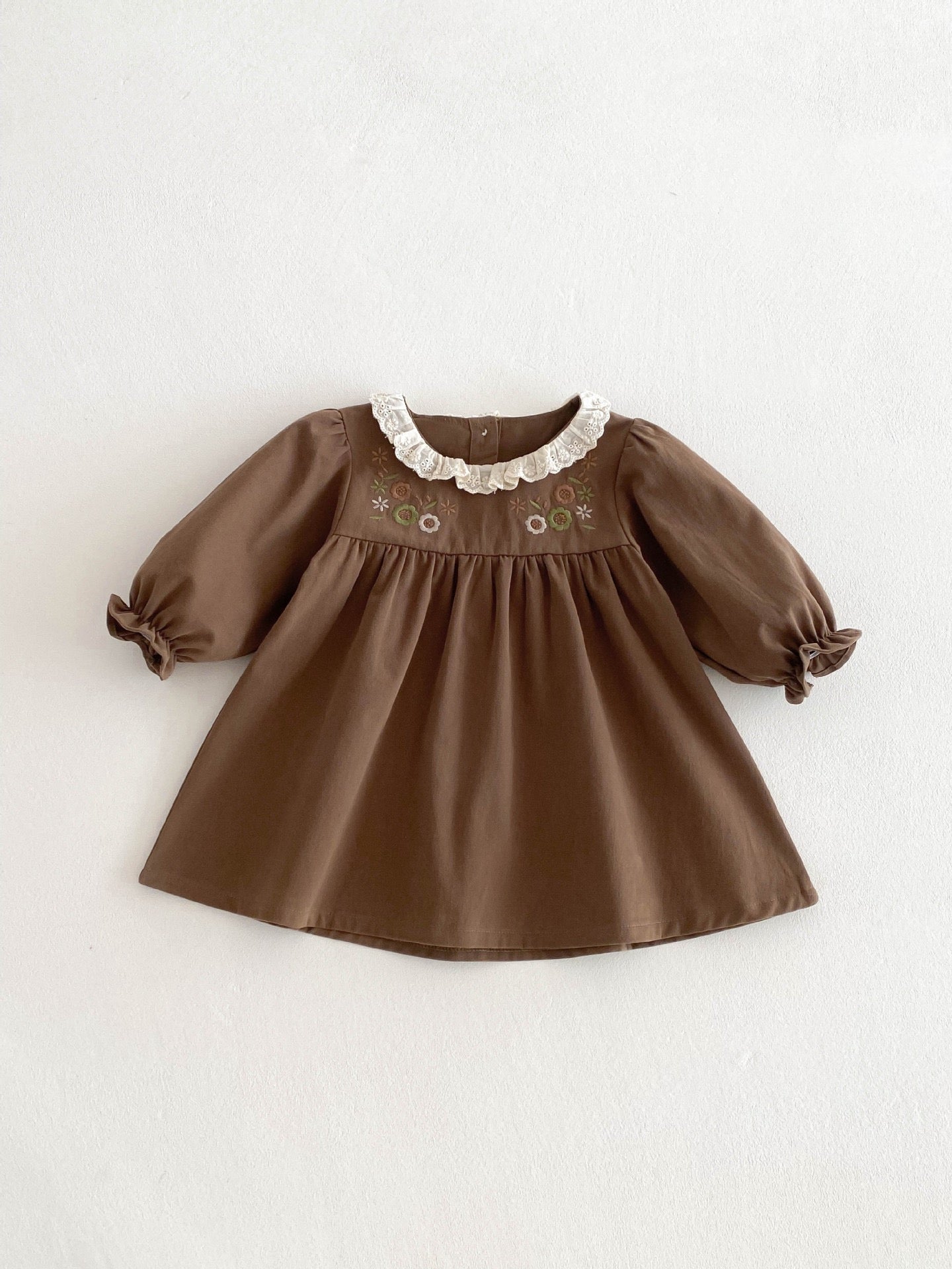 Baby Girl Lace Lapel Princess Party Dress