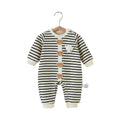Children's Jumpsuit with Stripes and Teddy Bear