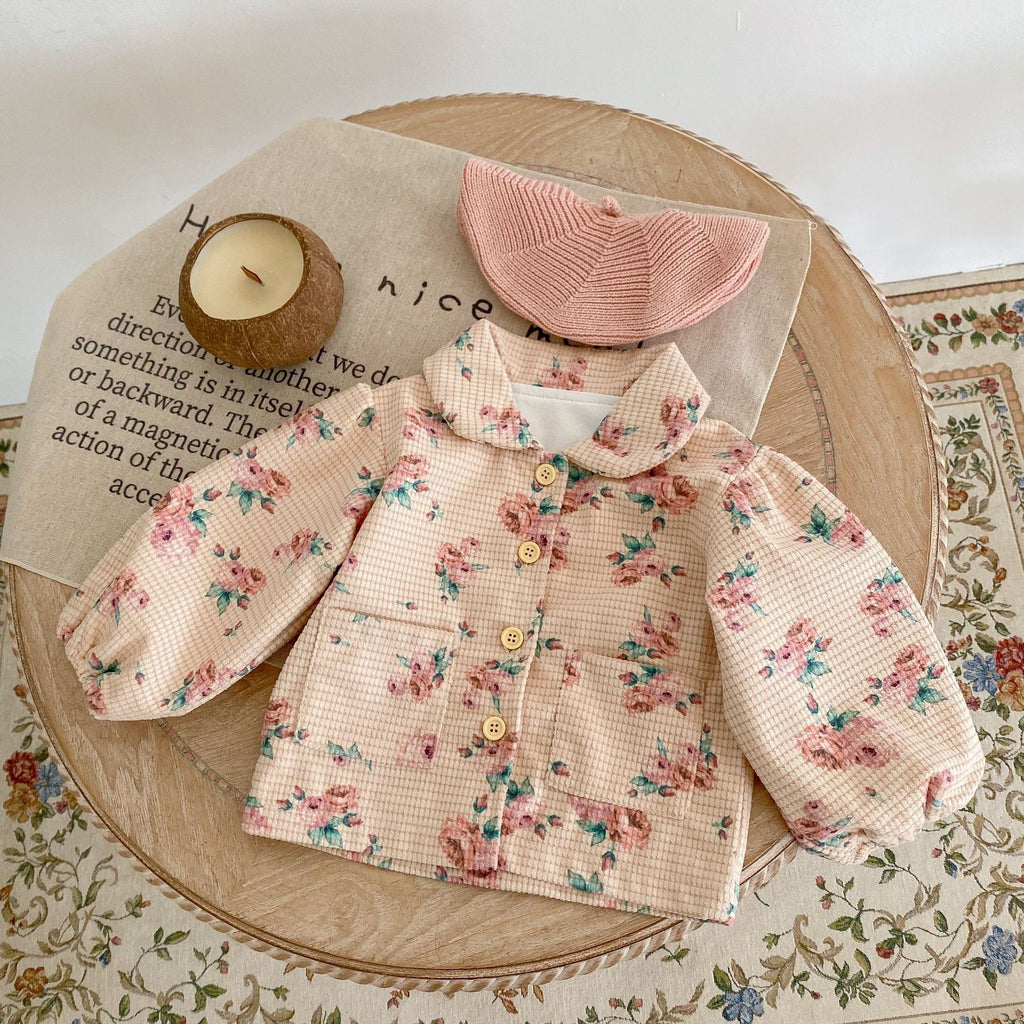 Children's Floral Jacket with Pockets