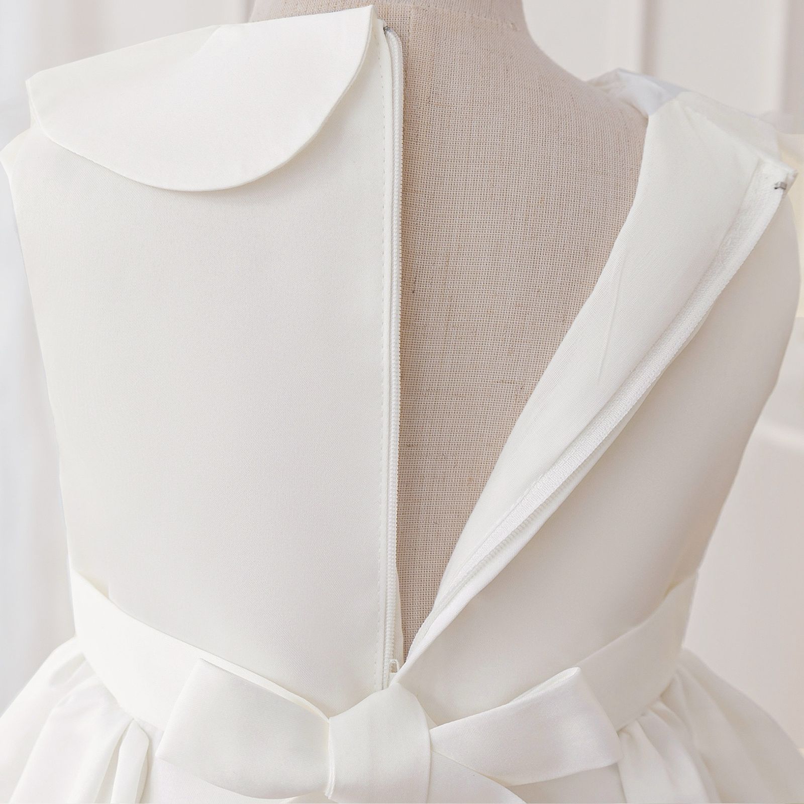 White Children's Dress with Collar