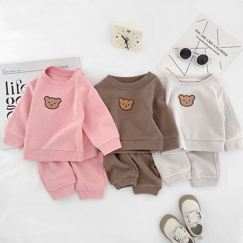 Children's Winter Set with Teddy Bear Design