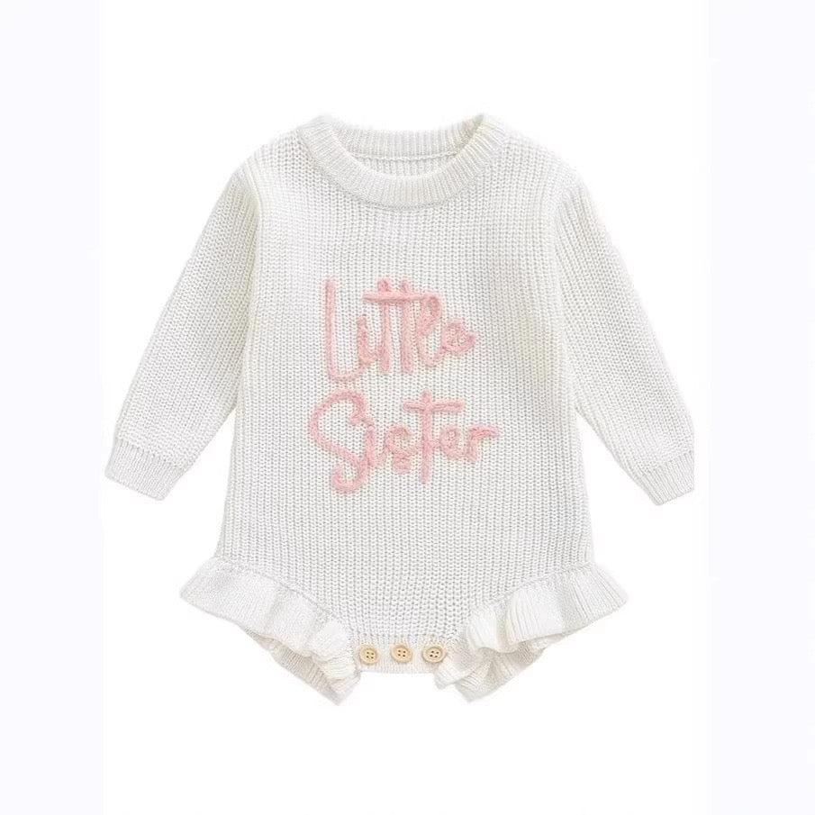 Baby Bodysuit Knitted Sister