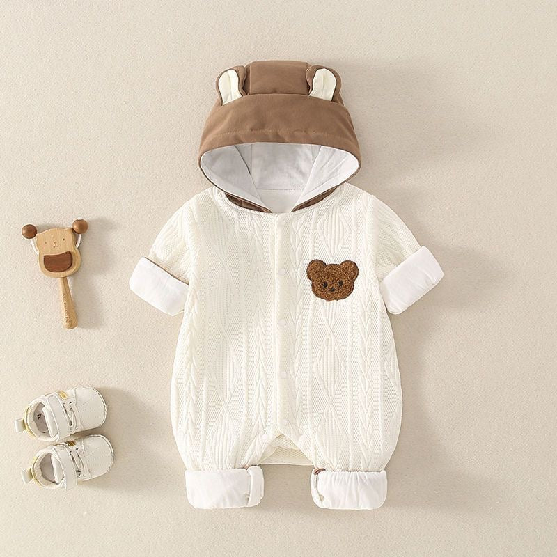 Children's Winter Onesie with Teddy Bear Design