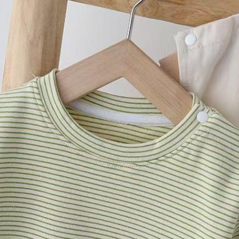 Baby 3D Cute Caterpillar Striped 2-Piece Romper Set