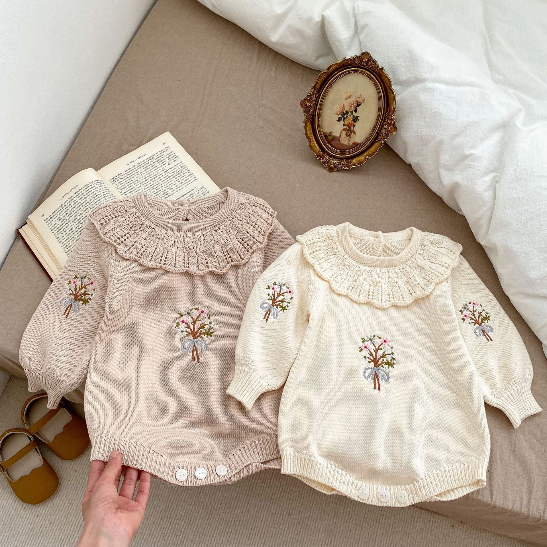 Floral Knit Baby Bodysuit