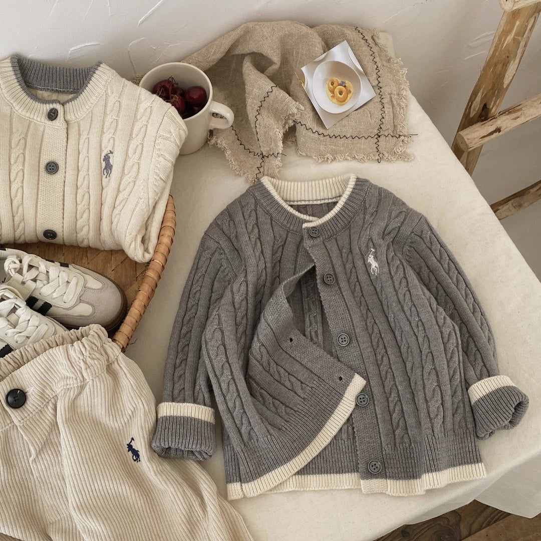 Cardigan Vintage Knit Sweater Jacket Soft Cotton Top Coat