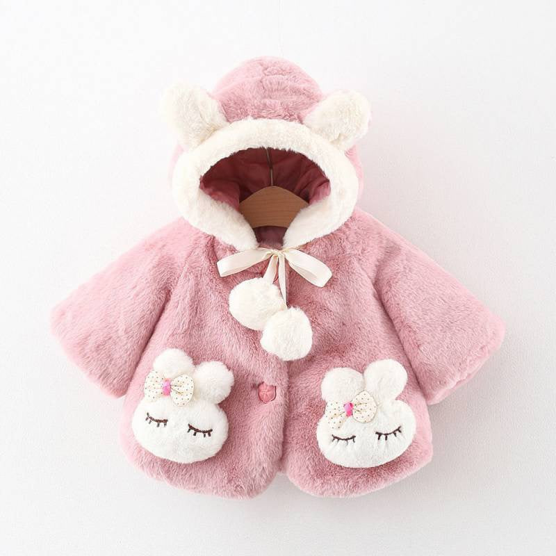 Children's Jacket with Bunny Pom-Poms