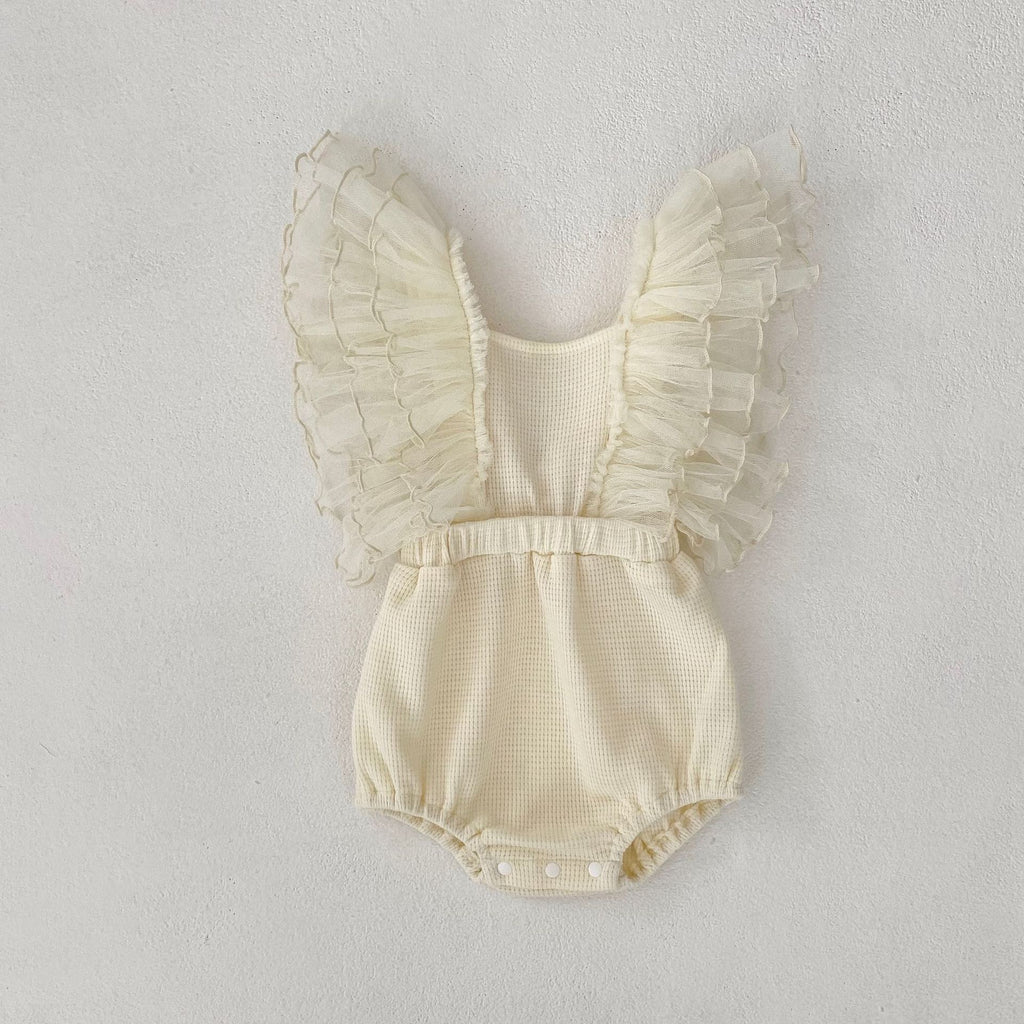 Baby Bodysuit with Tulle Sleeves