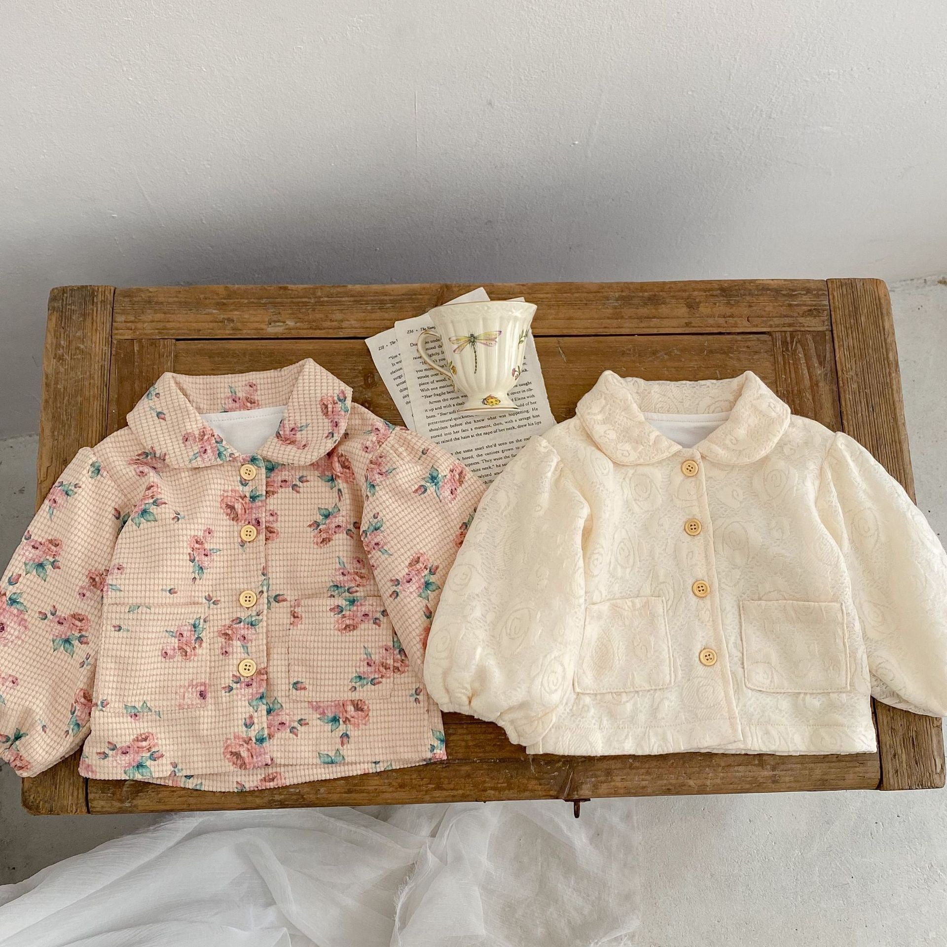 Children's Floral Jacket with Pockets