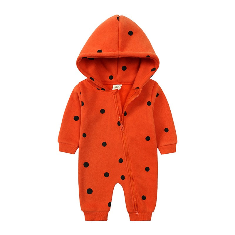 Children's Jumpsuit with Prints and Hood