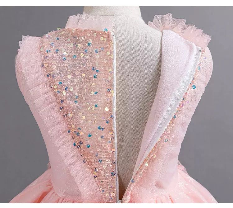 Shiny Floral Children's Party Dress