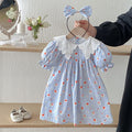 Infant Baby Romper Flying Sleeve Cotton Print Kids Princess Dresses