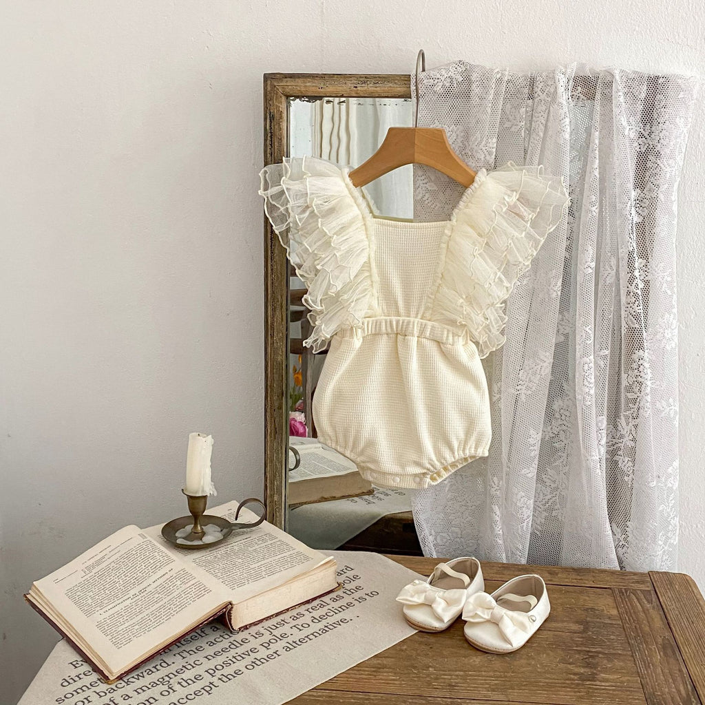 Baby Bodysuit with Tulle Sleeves