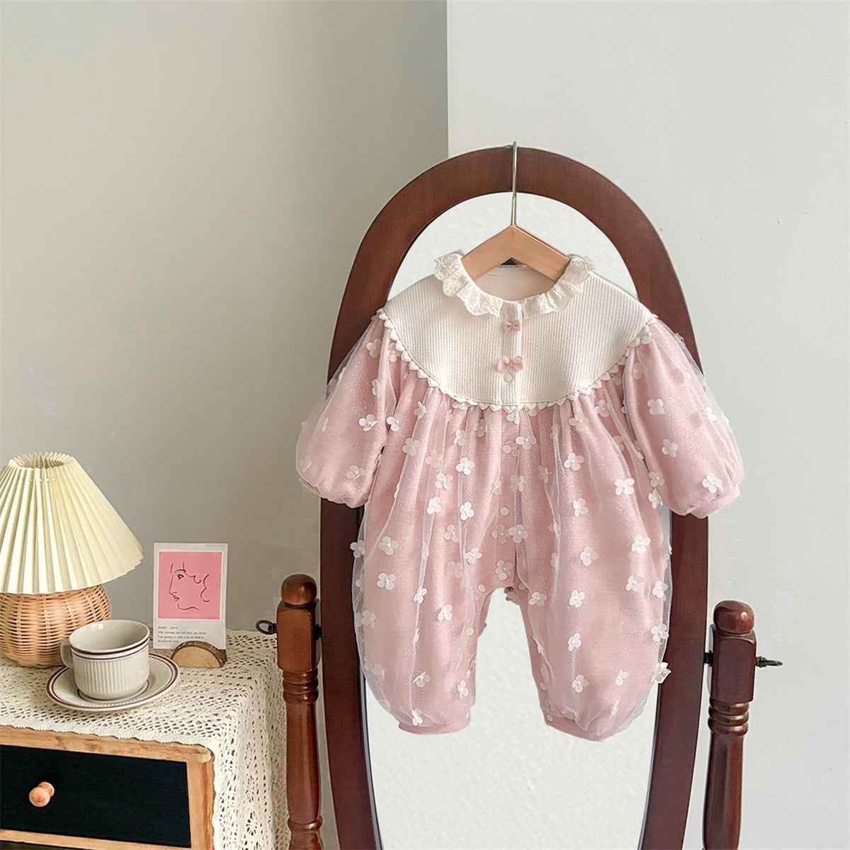 Pink Floral Jumpsuit for Children