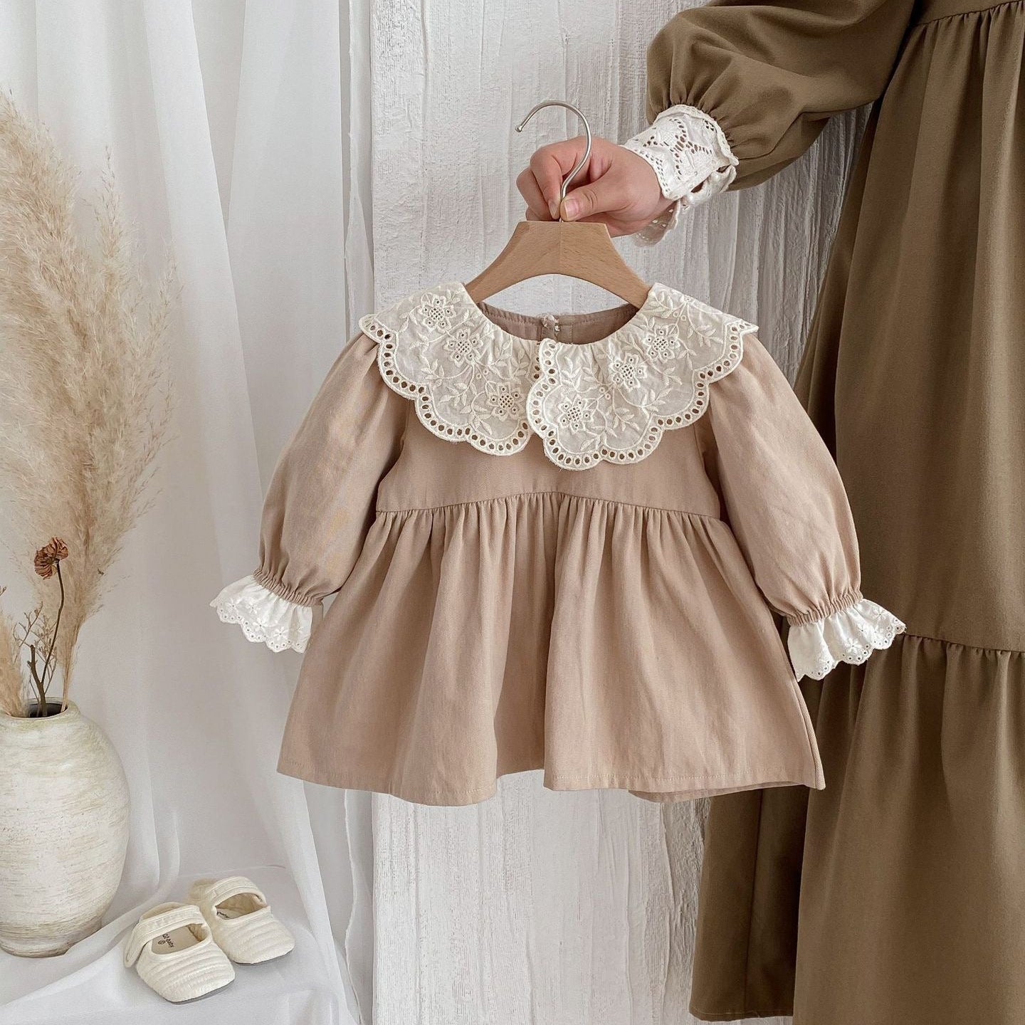 Baby Girl Embroidery Bow Romper Dress