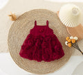 Children's Red Flowers Dress