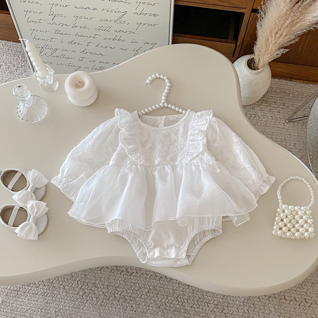 Floral Baby Bodysuit with Skirt
