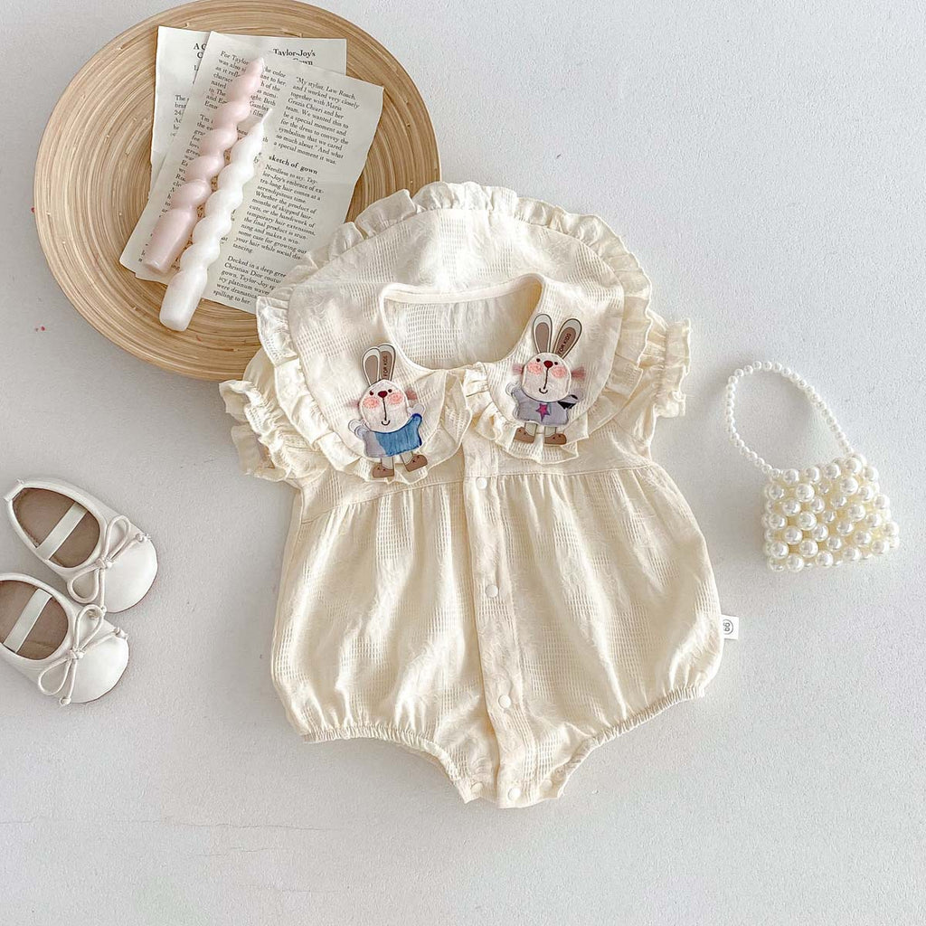 Cotton Rabbit Lace Romper