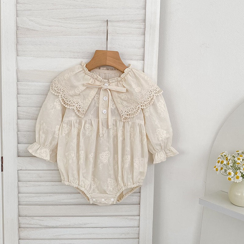 Baby Bodysuit with Lace Bow