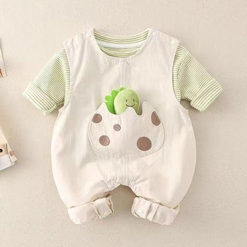 Baby 3D Cute Caterpillar Striped 2-Piece Romper Set