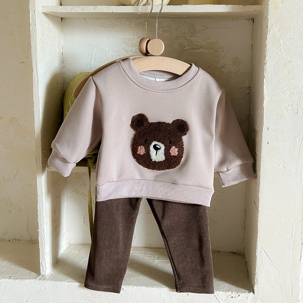 Winter Bear Fleece Hoodie & Pants 2PC Set