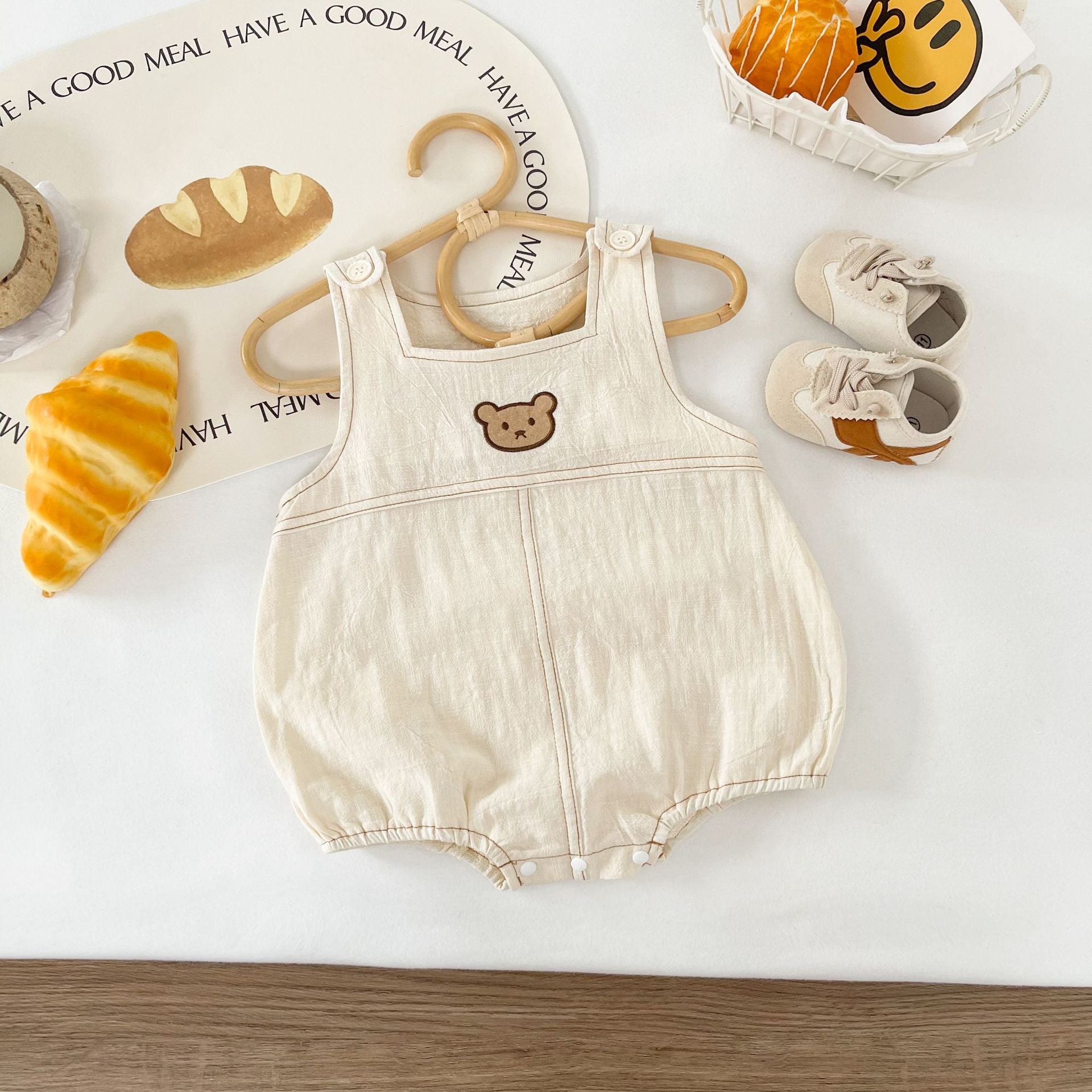 Children's Teddy Bear Overalls Set