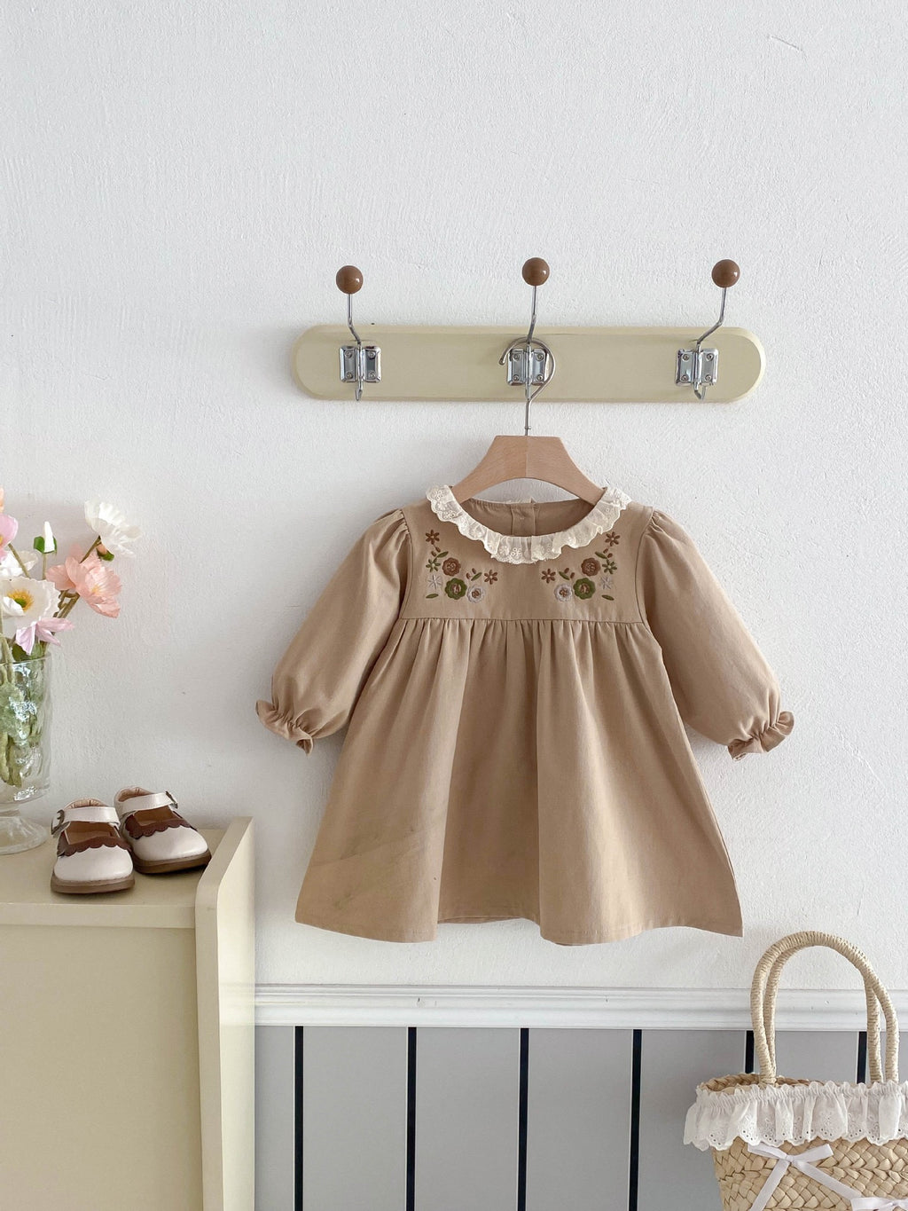 Baby Girl Lace Lapel Princess Party Dress