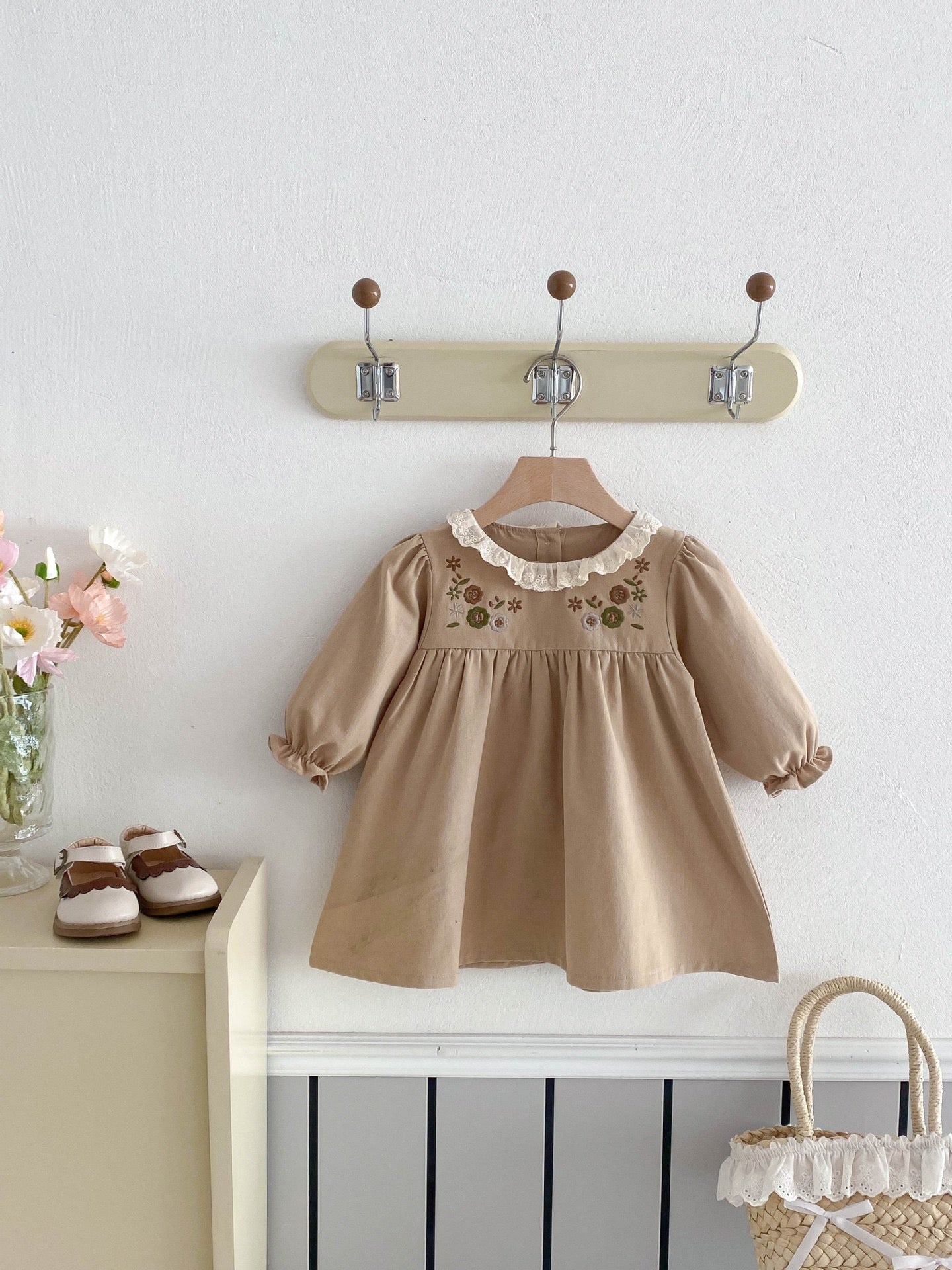 Baby Girl Lace Lapel Princess Party Dress