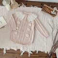 Baby Knitted Bodysuit with Little Flowers