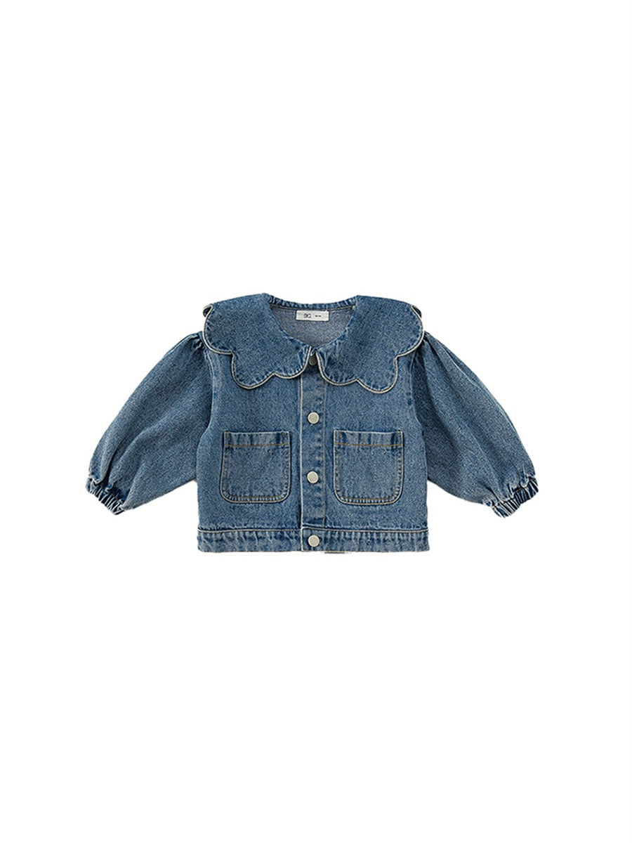 Girls' Denim Jacket Kids Outerwear Coat