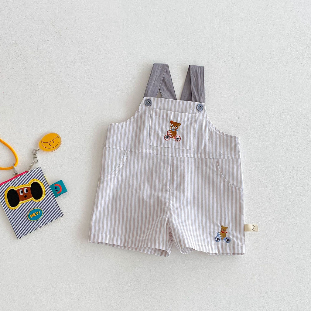 Tuta salopette per bambini a righe, pantaloni casual per neonati e bambine