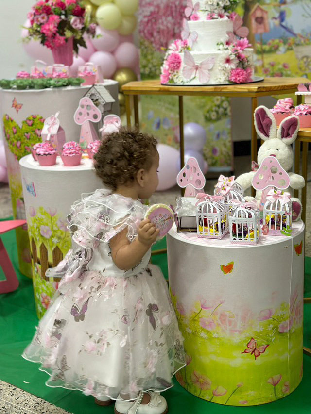 Vestito da festa per bambina con farfalla vaporosa