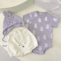 Baby Cartoon Romper + Pants + Hat Set