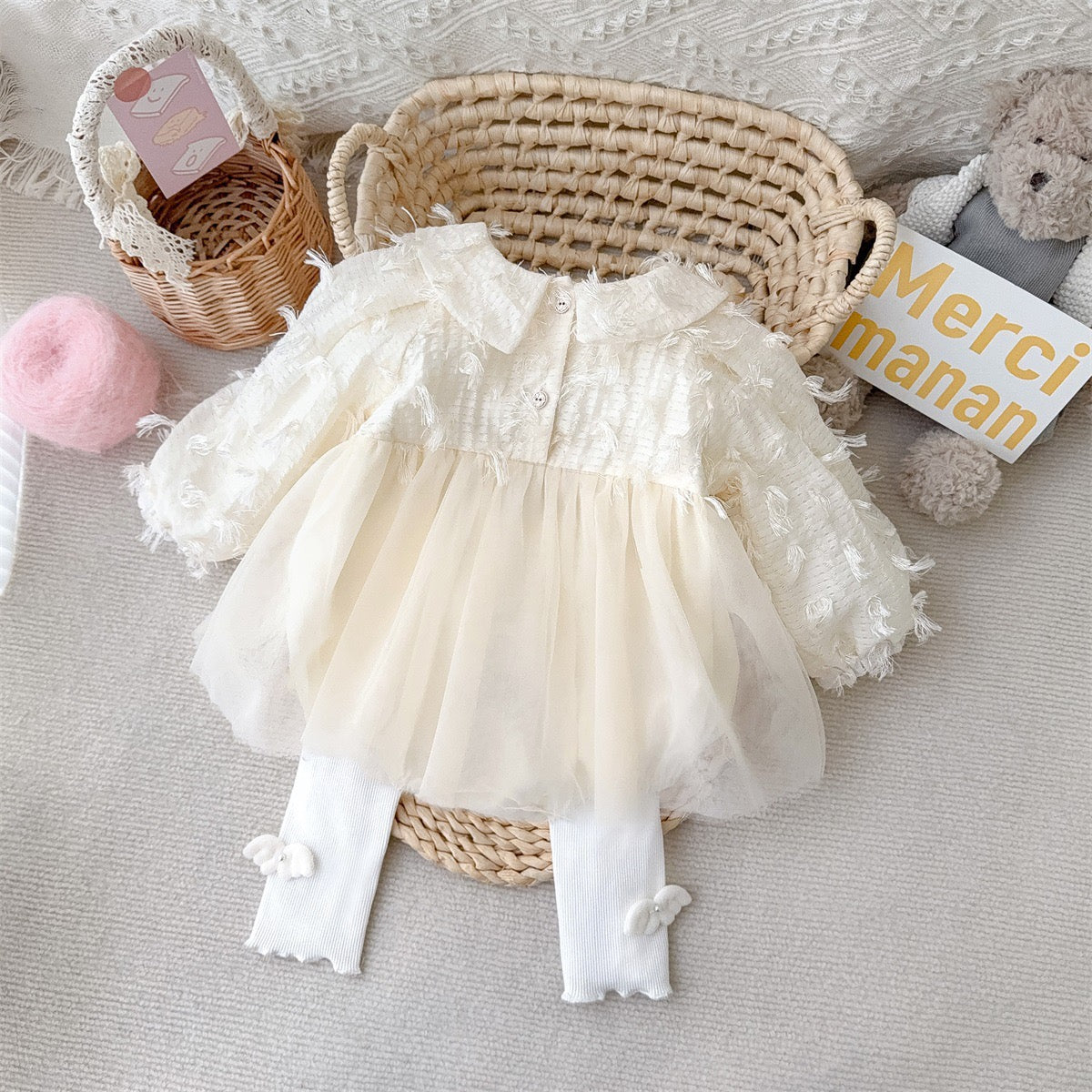 Baby Bodysuit with Tulle Skirt