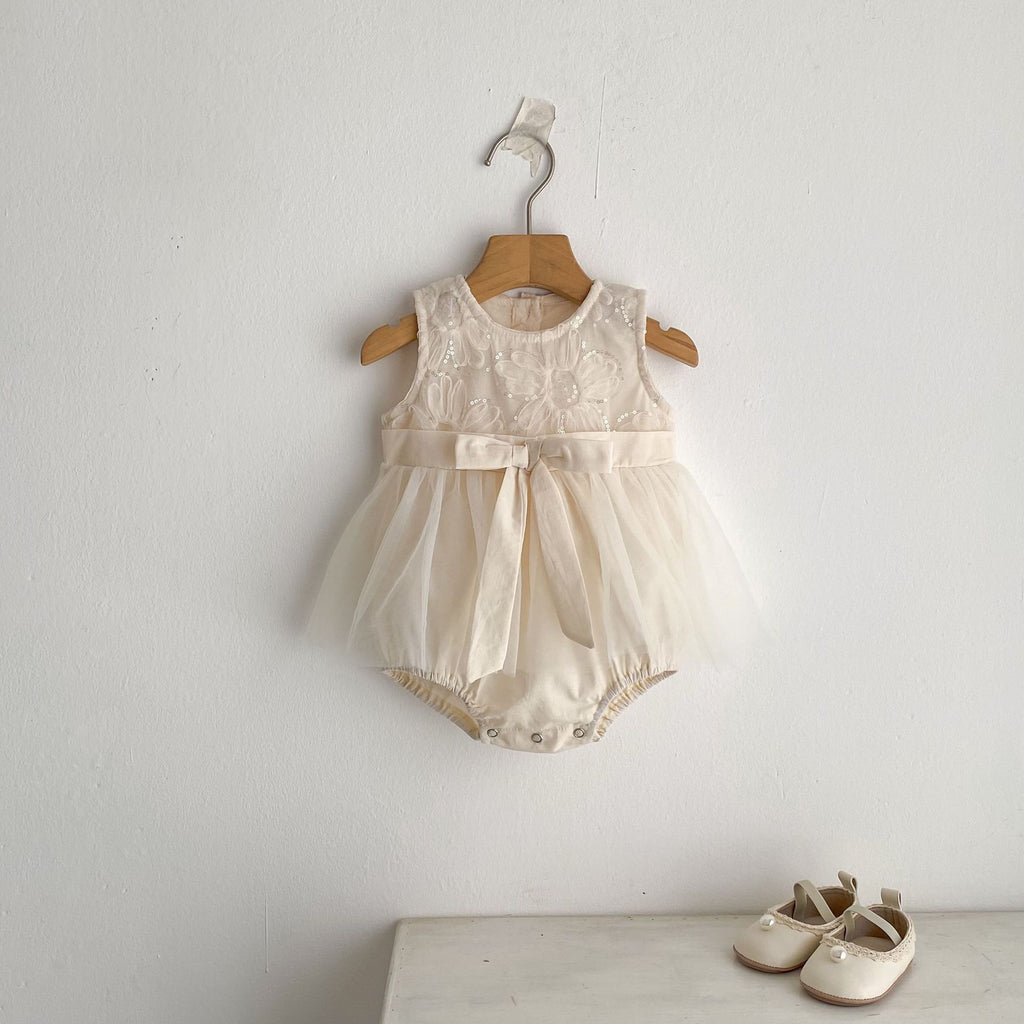 Baby Bodysuit with Flower and Bow