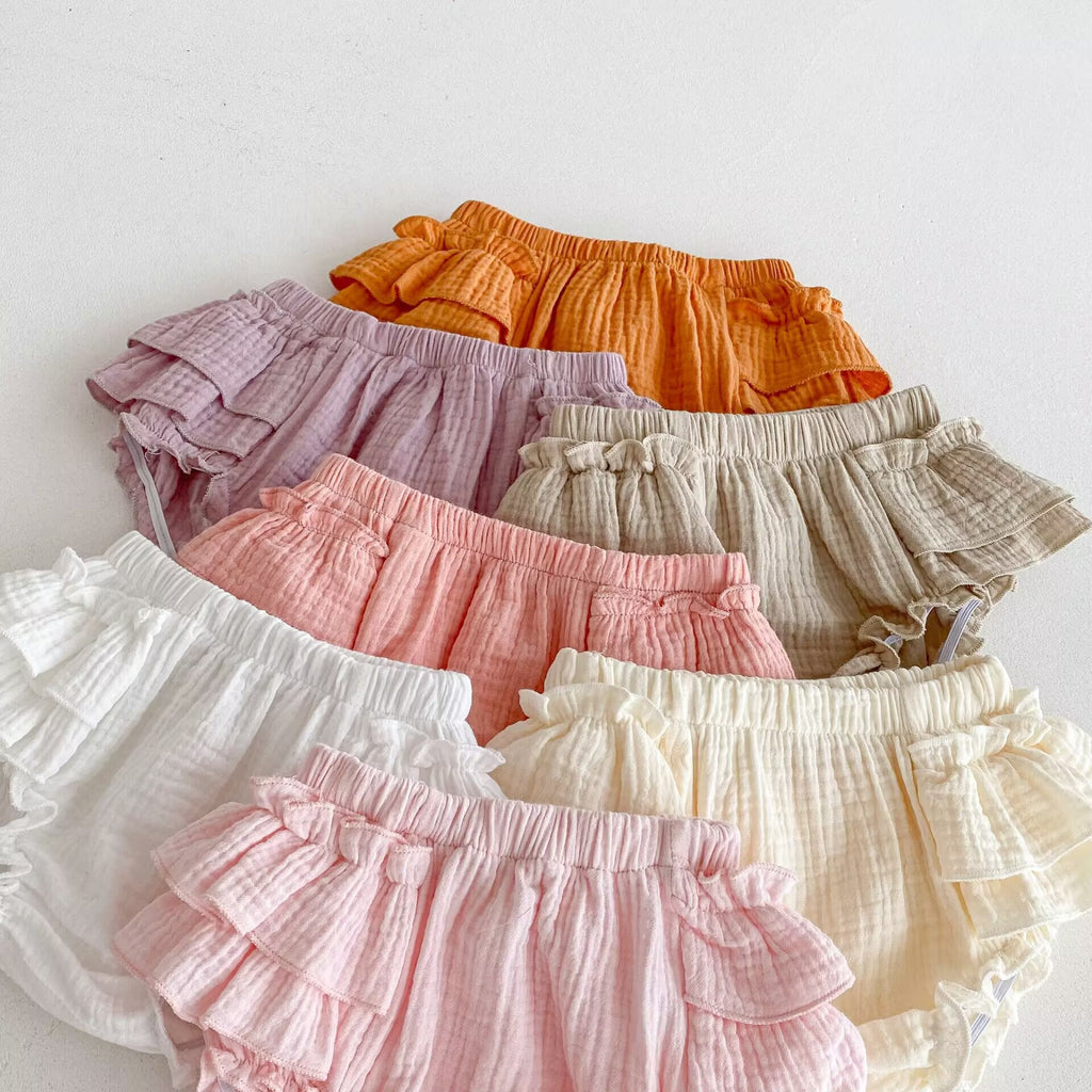 Baby Girls Lace Bloomers Cotton Infant Shorts