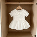 Lace Baby Romper Bodysuit Layered Tulle Cake Princess Dress