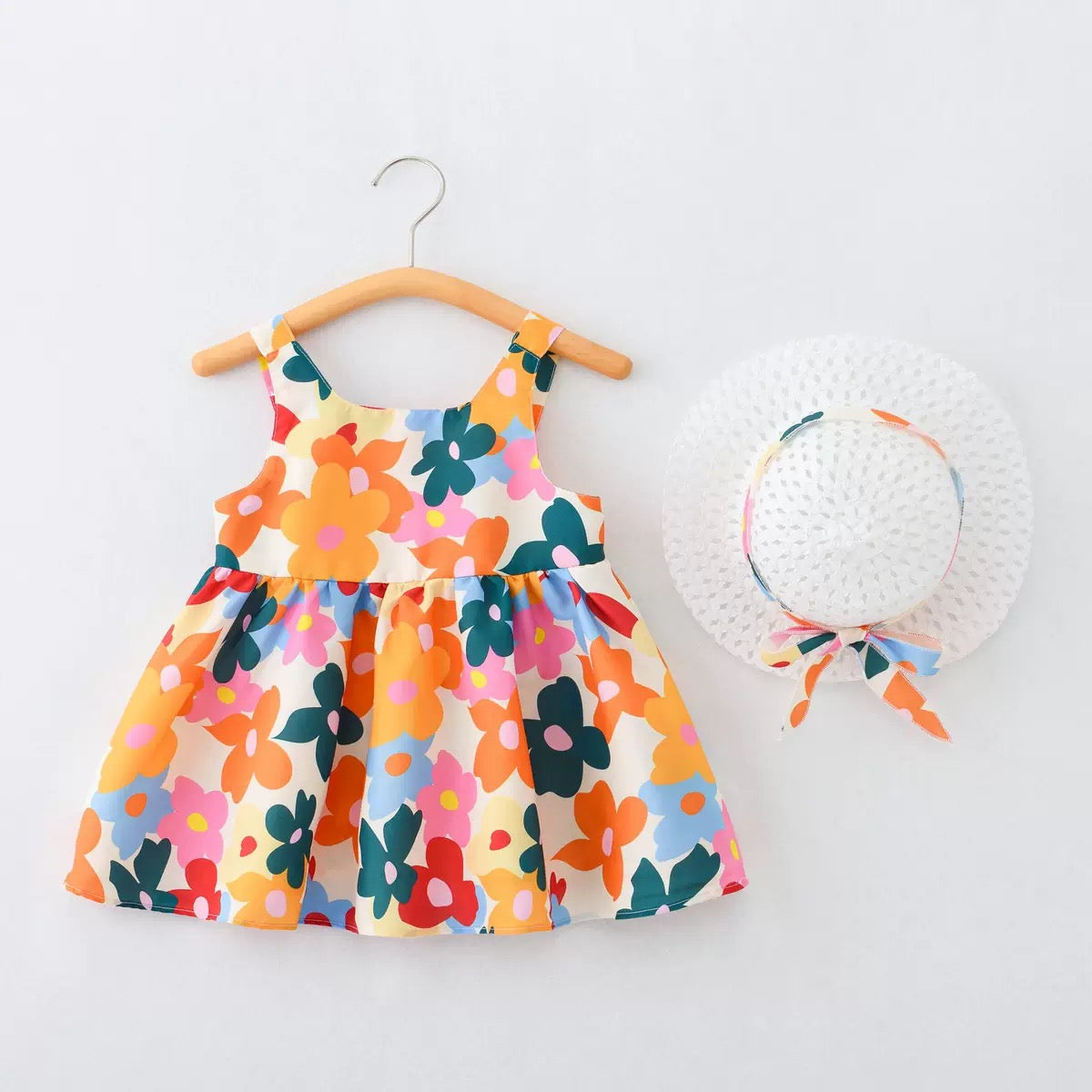 Baby Girl Butterfly Print Suspender Dress