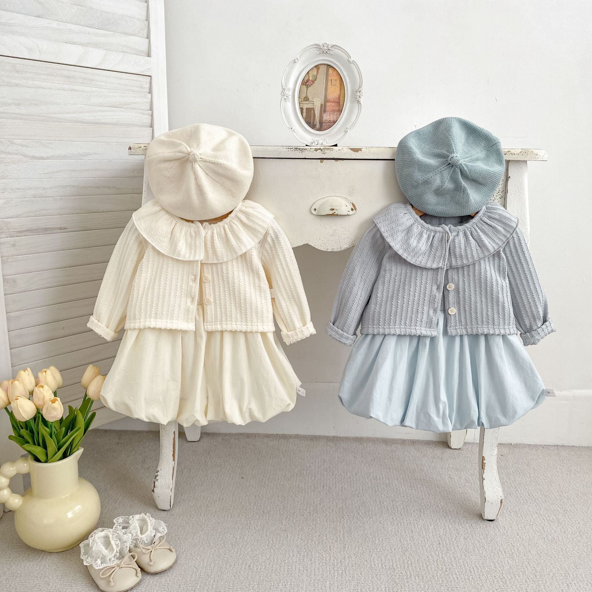 Children's Set: Cardigan + Balloon Dress