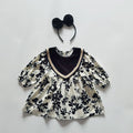 Black Floral Bodysuit/Dress for Women