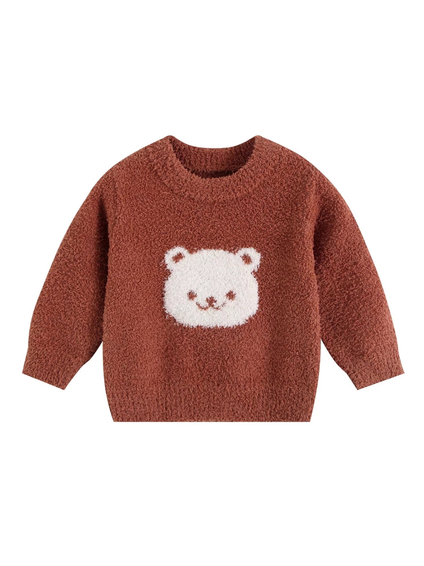 Bear Embroidery Knitted Sweater Baby Clothes
