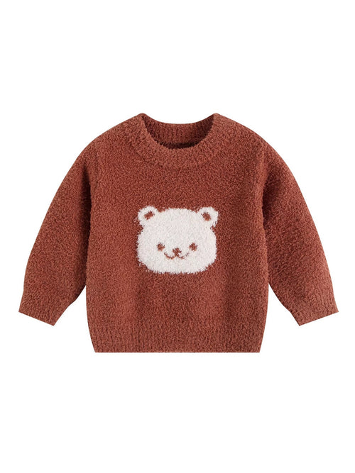 Bear Embroidery Knitted Sweater Baby Clothes