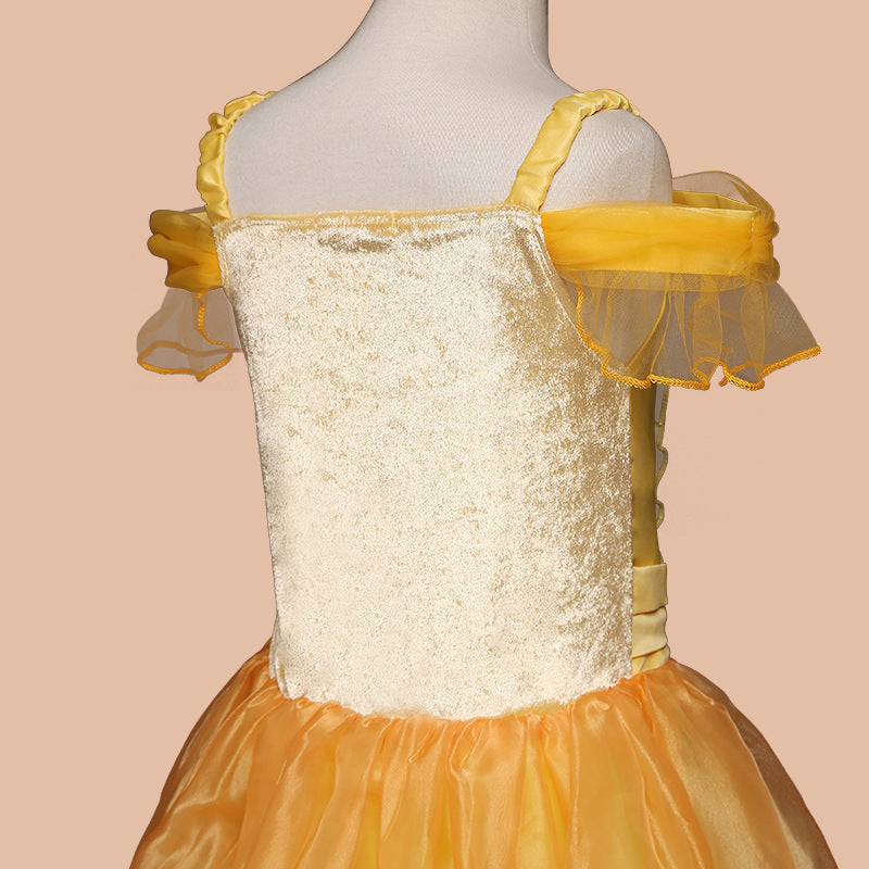 Charming Yellow Party Dress