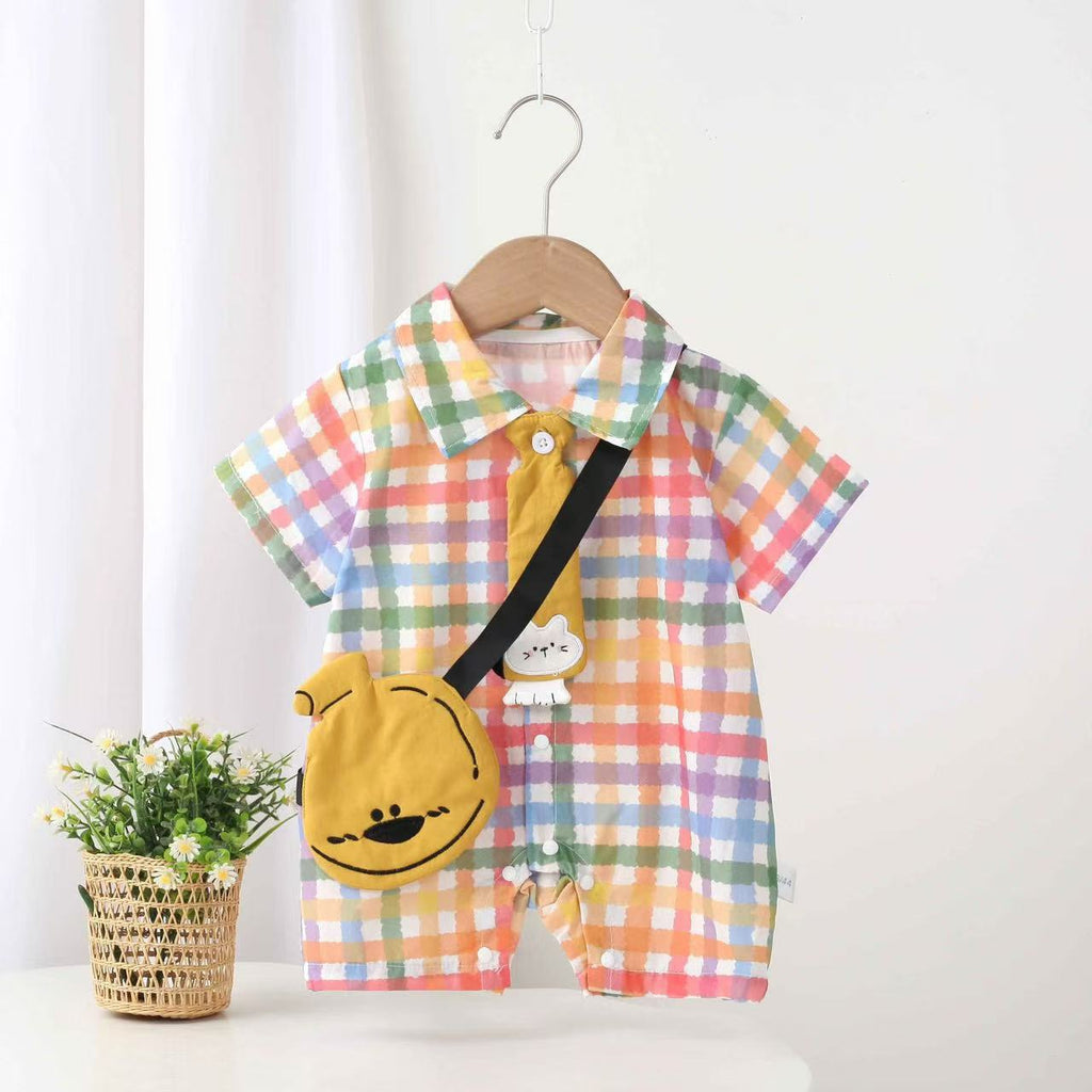 Baby Checkered Collared Romper