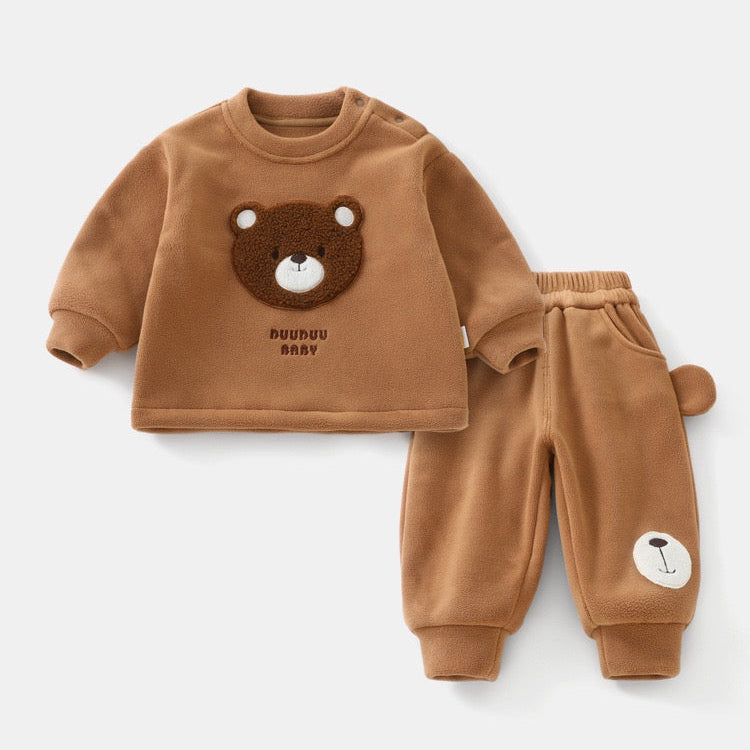 Kids 2PCS Set Cute Bear Sweatshirt & Pants